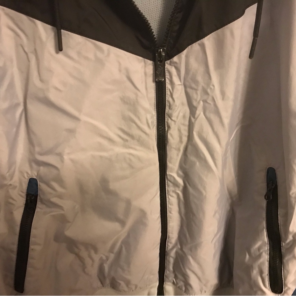 NIKE Hooded Nylon Jacket L Black/Green - Picture 5 of 9